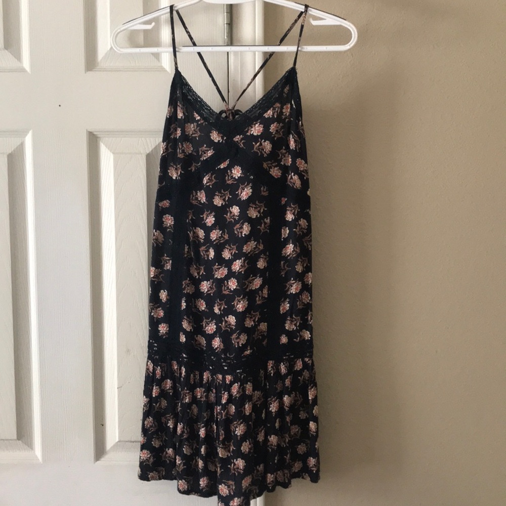 Blue flowered dress
